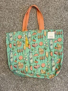 New With Tags Gorgeous Isaac Mizrahi Canvas Tote Bag With Removable Tassel 16x21